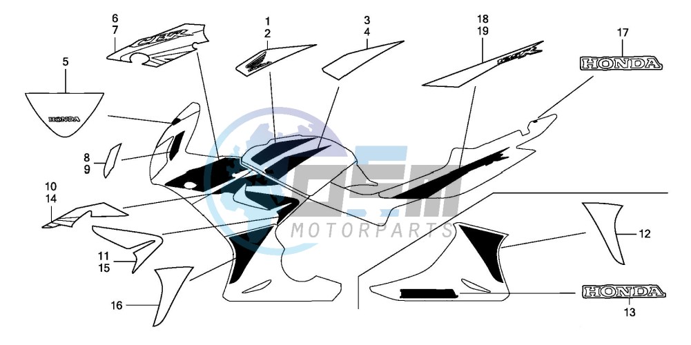 MARK/STRIPE (CBR125RW8)