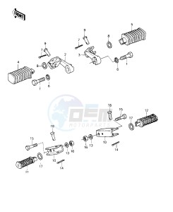 KZ 550 C [LTD] (C1-C2) [LTD] drawing FOOTRESTS -- 80-81 C1_C2- -