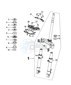 DJANGO 125 SY EVASION drawing FORKS AND STEERING