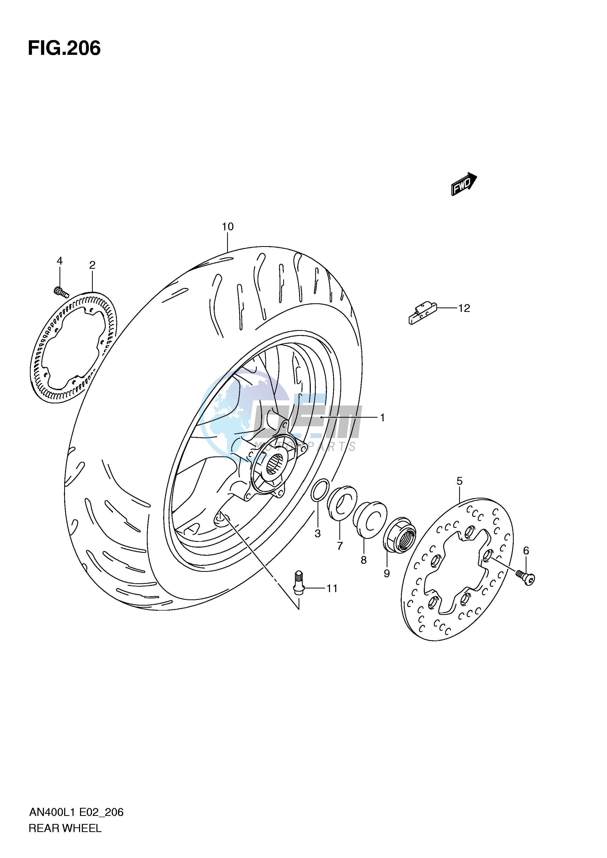 REAR WHEEL (AN400ZAL1 E2)