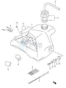 RM80 (E3-E28) drawing FUEL TANK (MODEL W)