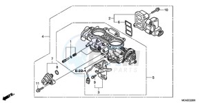 GL18009 Europe Direct - (ED / AB NAV) drawing THROTTLE BODY