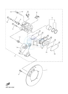 FZ8-S ABS FZ8 FAZER (ABS) 800 (1BD4 1BD6) drawing REAR BRAKE CALIPER