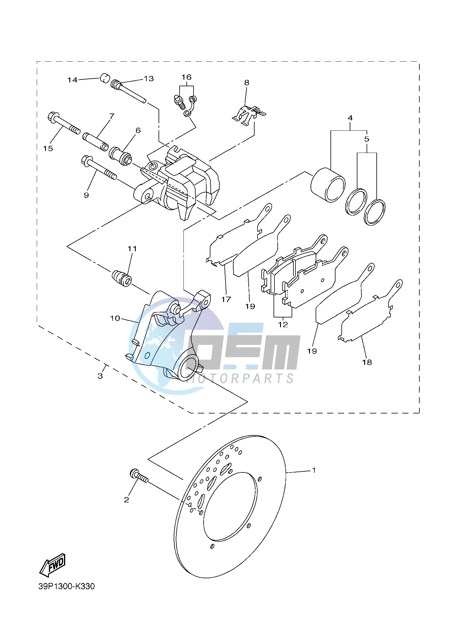 REAR BRAKE CALIPER