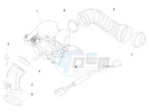 Liberty 50 4T PTT (B-NL) drawing Carburettor, assembly - Union pipe