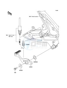 ER-6f ABS EX650B7F GB XX (EU ME A(FRICA) drawing Brake Pedal