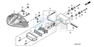 CB600F9 UK - (E / MKH) drawing TAILLIGHT