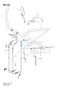 VL800 (E2) VOLUSIA drawing HANDLEBAR (VL800L1 E19)