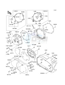 VN 1600 G [VULCAN 1600 NOMAD] (6F) G6F drawing LEFT ENGINE COVER-- S- -