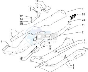 X9 250 drawing Side covers-Spoiler