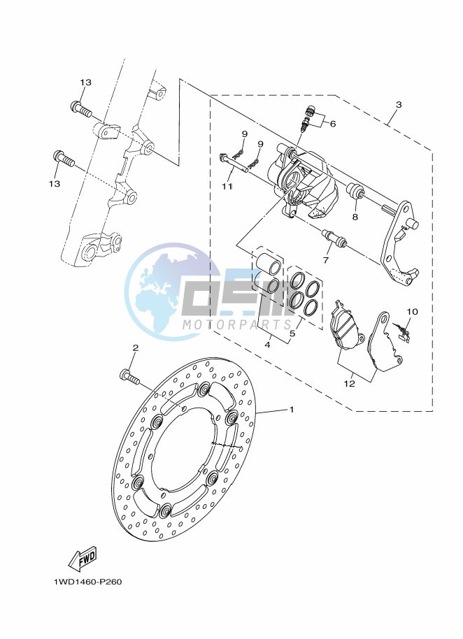 FRONT BRAKE CALIPER