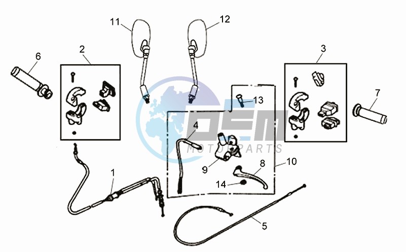 MIRRORS / CABLES / BRAKE LEVER