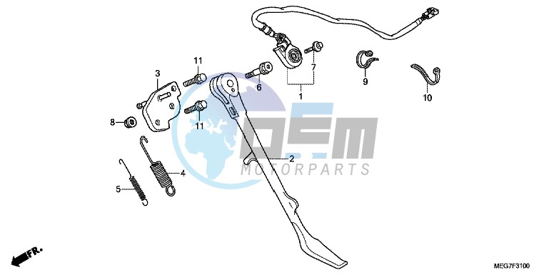 SIDE STAND (VT750C2B/C2S/CS/C/CA)