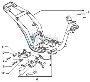 Liberty 50 2t RST drawing Chassis - Central stand