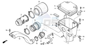 TRX250TE FOURTRAX RECON ES drawing AIR CLEANER