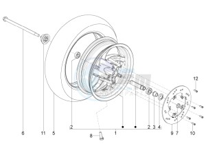 Typhoon 125 4T 2V E3 (NAFTA) USA drawing Front wheel