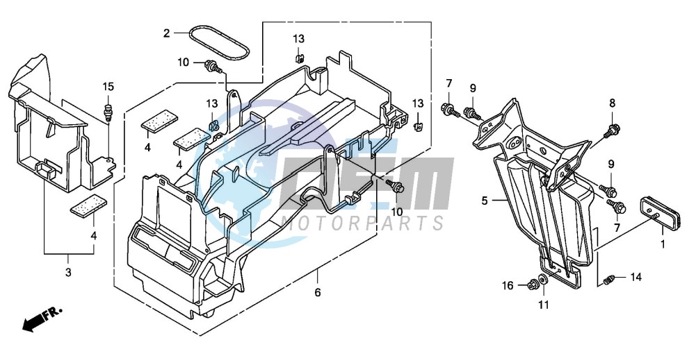 REAR FENDER (CB1300A/SA)