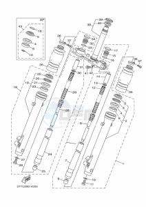 DT125 (3TTV) drawing FRONT FORK