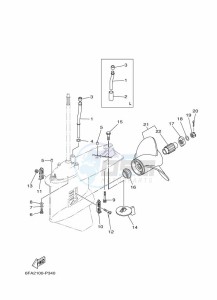 F175AETX drawing PROPELLER-HOUSING-AND-TRANSMISSION-2