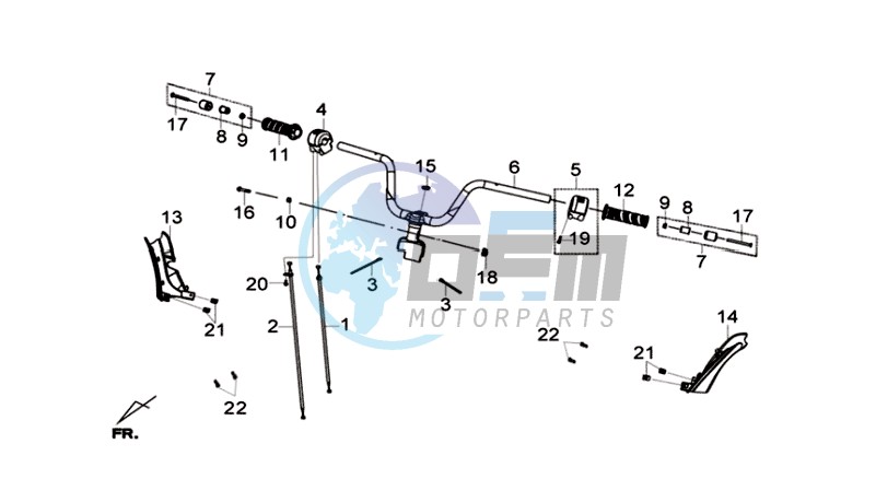 STEERING / BRAKE LEVERS CPL.  L/R