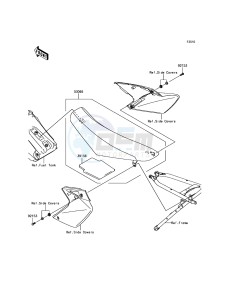 KLX450R KLX450AFF EU drawing Seat