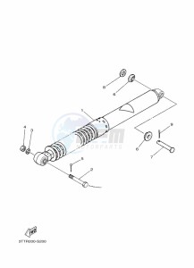 DT125 (3TTV) drawing REAR SUSPENSION