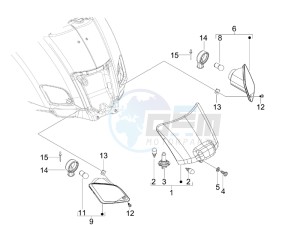 GTS 300 ie USA drawing Tail light - Turn signal lamps