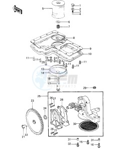 KZ 1000 E [SHAFT] (E1-E2) [SHAFT] drawing OIL PUMP_OIL FILTER_OIL PAN