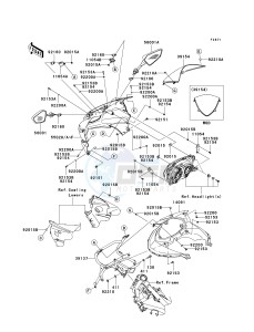 EX250 J [NINJA 250R] (J8F-J9FA) J8F drawing COWLING