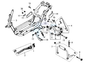 JOYRIDE - 125 cc drawing FRAME