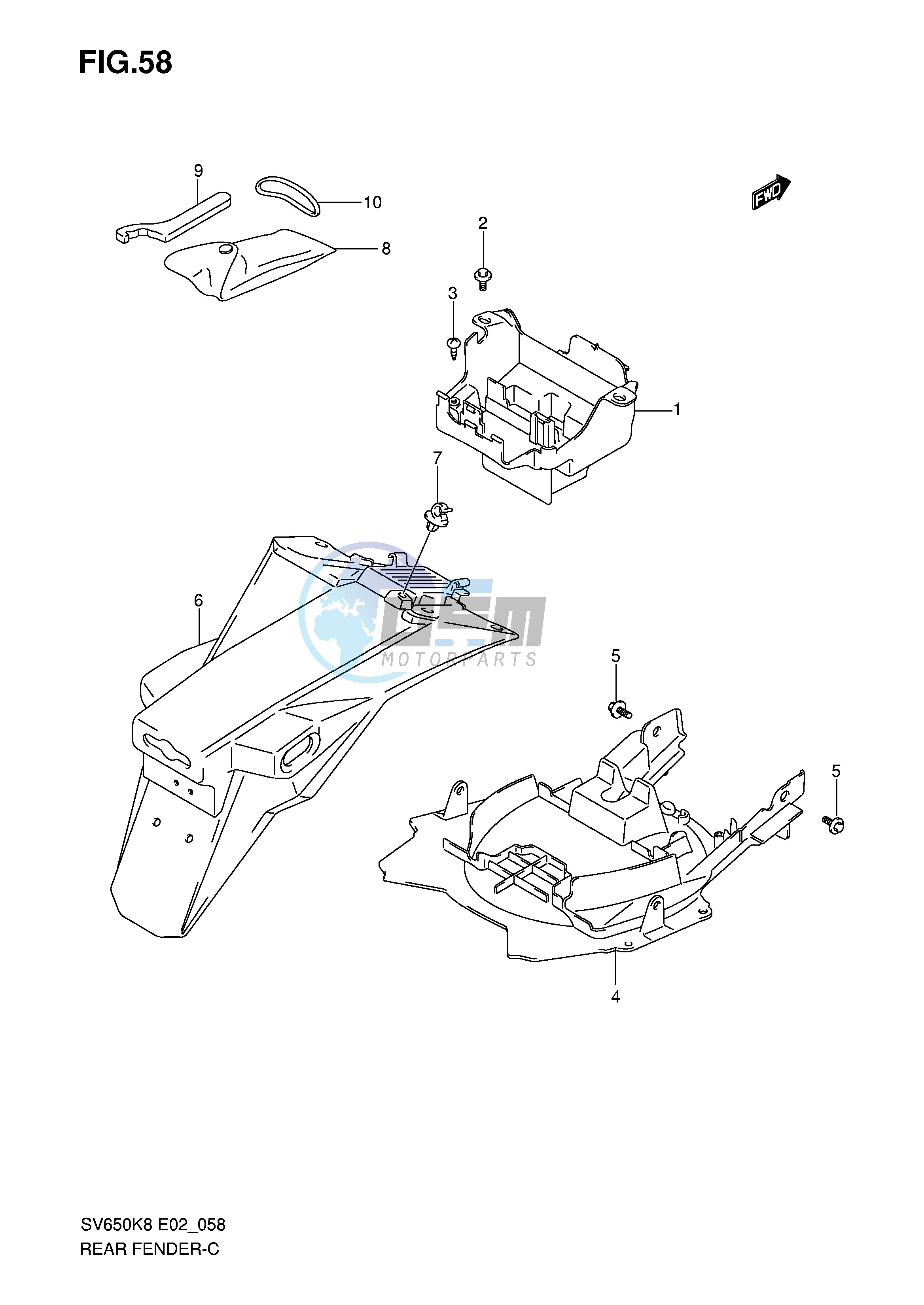 REAR FENDER (WITH ABS)