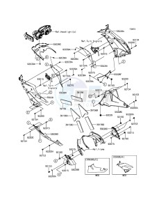 NINJA ZX-6R ZX600RFF FR GB XX (EU ME A(FRICA) drawing Cowling Lowers