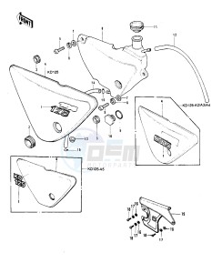 KD 125 A (A-A2) drawing SIDE COVER_OIL TANK_CHAIN COVER