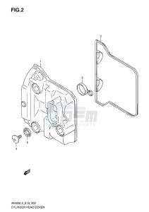 AN400 ABS BURGMAN EU-UK drawing CYLINDER HEAD COVER