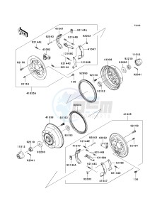 KAF 400 A [MULE 610 4X4] (A6F-AF) A7F drawing REAR HUBS_BRAKES