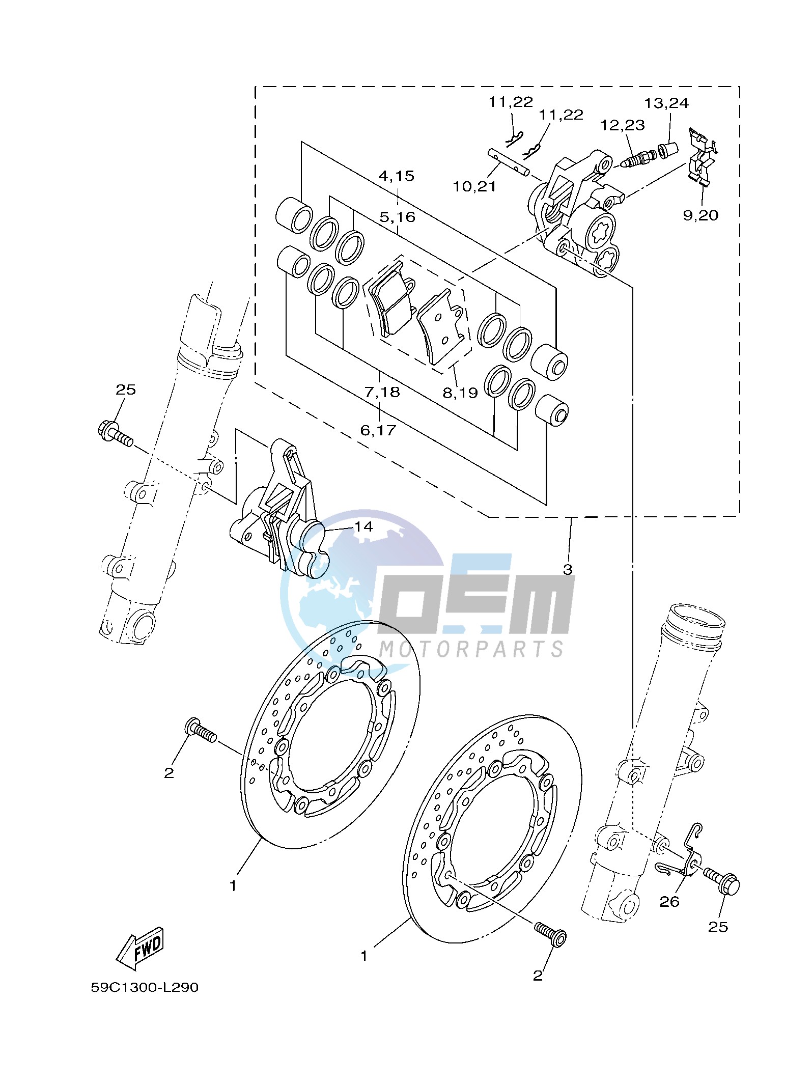 FRONT BRAKE CALIPER