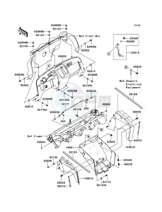 MULE_610_4X4 KAF400AFF EU drawing Frame Fittings(Front)