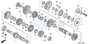 CRF250XB CRF250X ED drawing TRANSMISSION