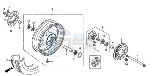 XL125V VARADERO drawing REAR WHEEL