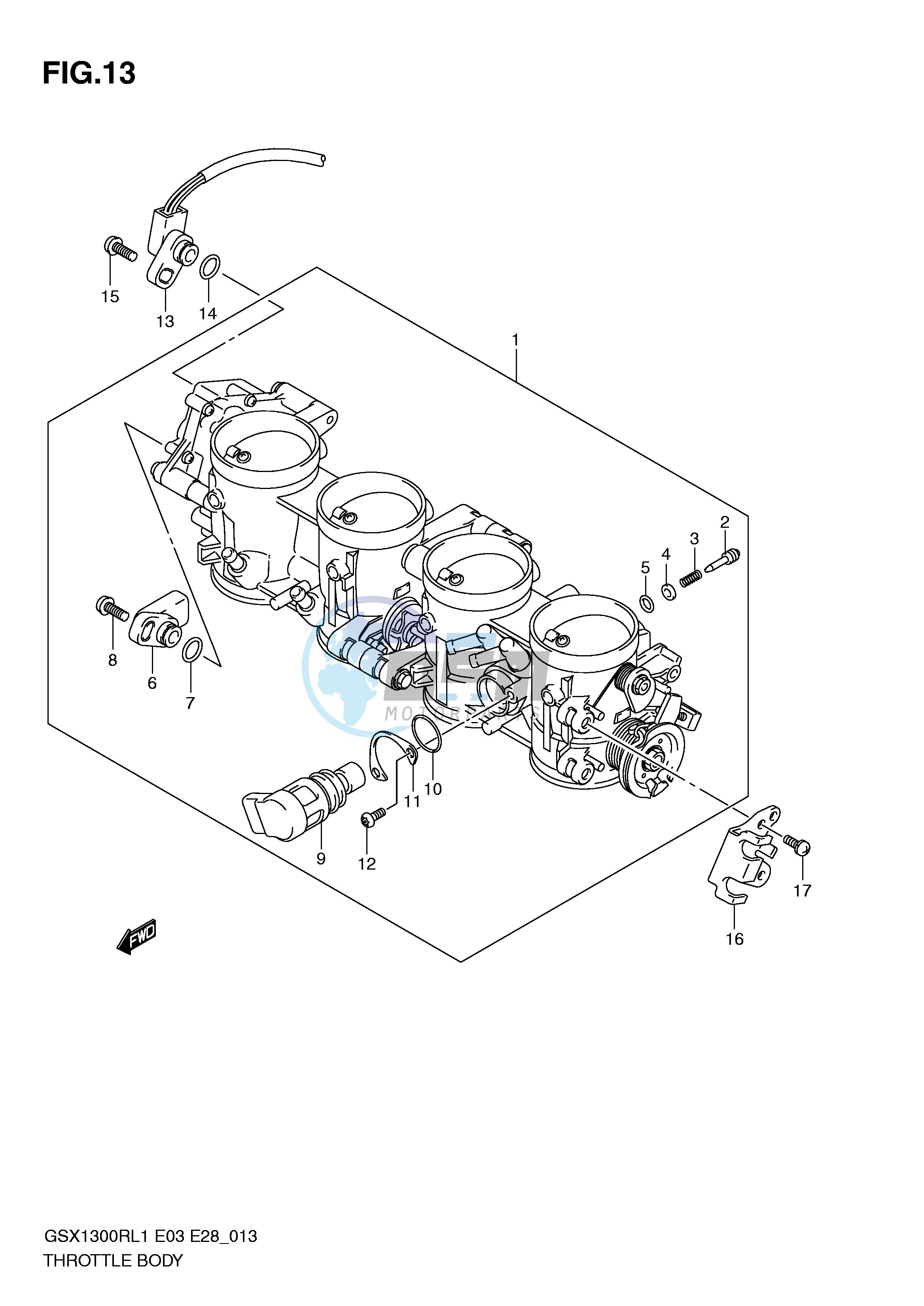 THROTTLE BODY (GSX1300RL1 E28)