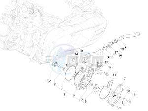 MEDLEY 125 4T IE ABS E4 2020 (EMEA) drawing Cooler pump