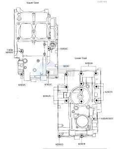 EL 250 B [ELIMINATOR[ (B2-B3) [ELIMINATOR drawing CRANKCASE BOLT PATTERN