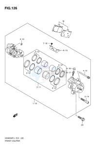 GSX650F (E21) Katana drawing FRONT CALIPER (GSX650FL1 E24)