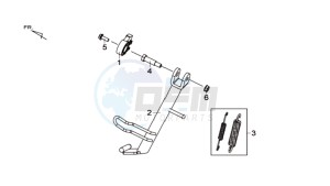 MAXSYM 600I ABS drawing CENTRAL STAND / SIDE STAND