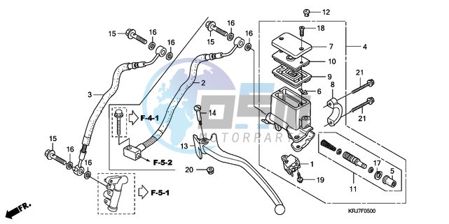 RR. BRAKE MASTER CYLINDER