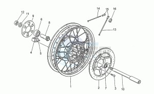 Nevada 350 drawing Rear wheel