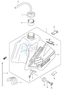 DR-Z250 (E3-E28) drawing FUEL TANK (MODEL K2)