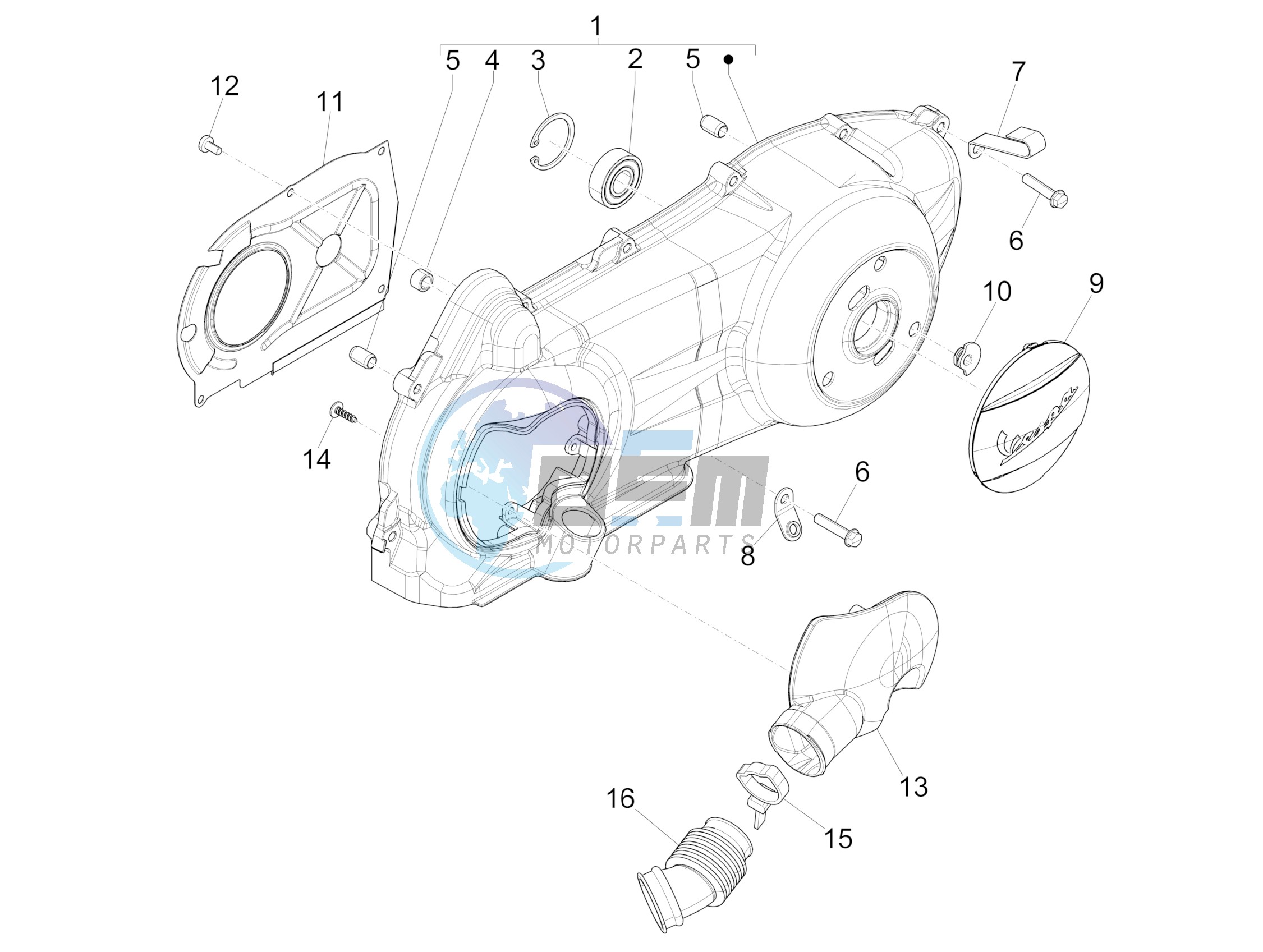 Crankcase cover - Crankcase cooling