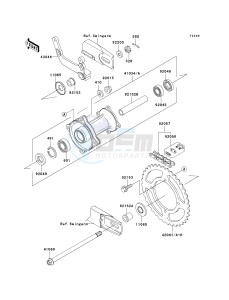 KX 65 A [KX65 MONSTER ENERGY] (A6F - A9FA) A6F drawing REAR HUB