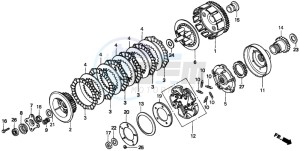 TRX300 FOURTRAX 300 drawing CLUTCH